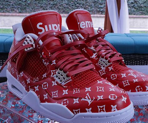 lv x supreme shoe red|supreme x louis vuitton shoes.